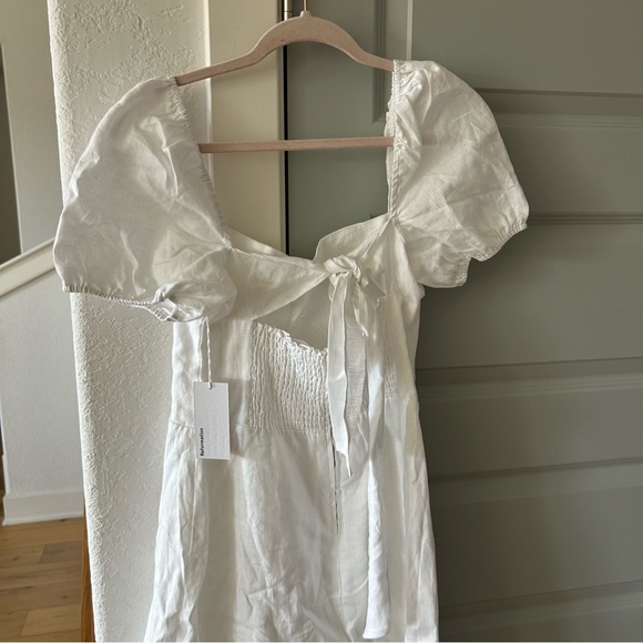 NWT Reformation Denver Linen Dress White - Picture 7 of 7